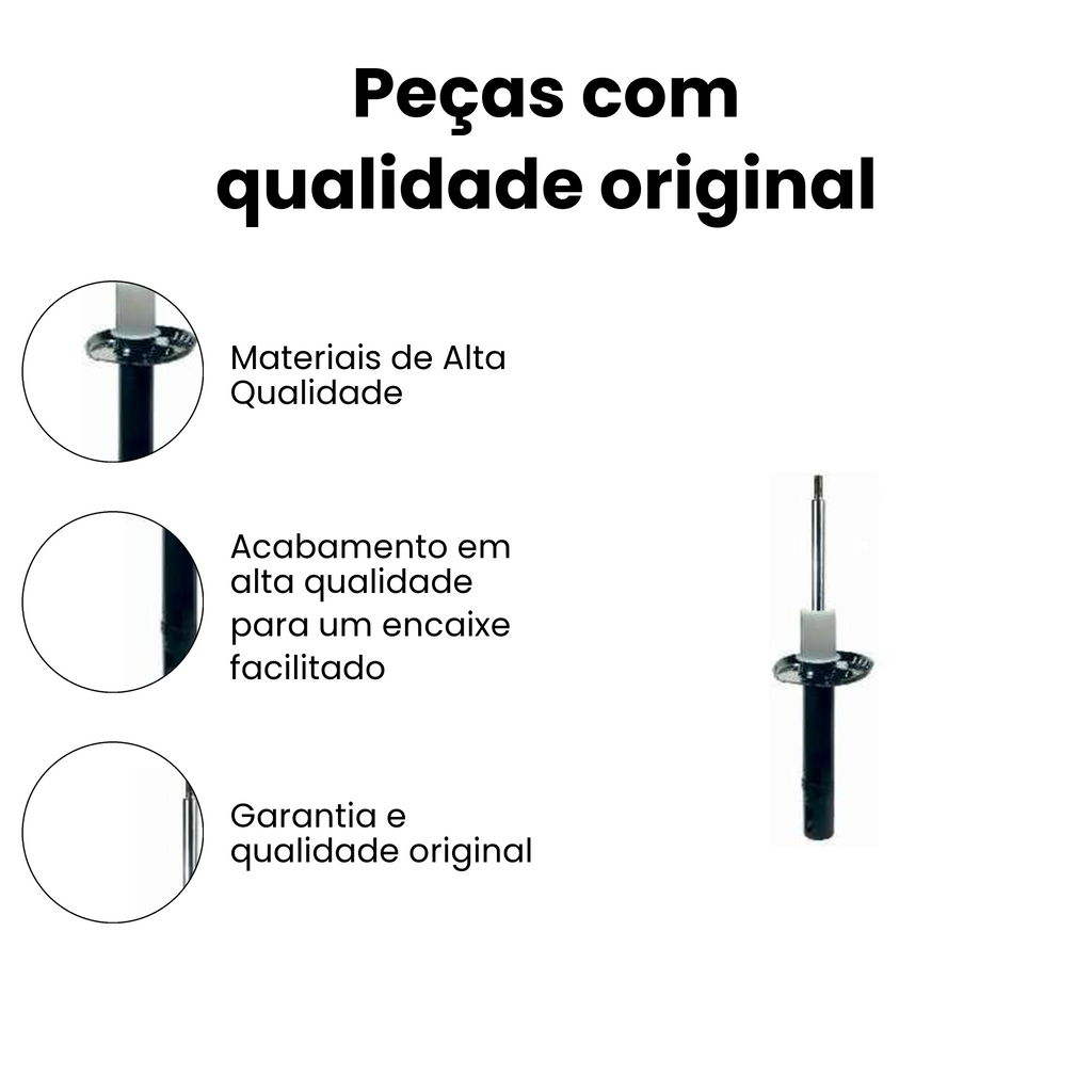 AMORTECEDOR DIANTEIRO DIREITO E ESQUERDO VOLKSWAGEN HG-33035 - Imagem 3