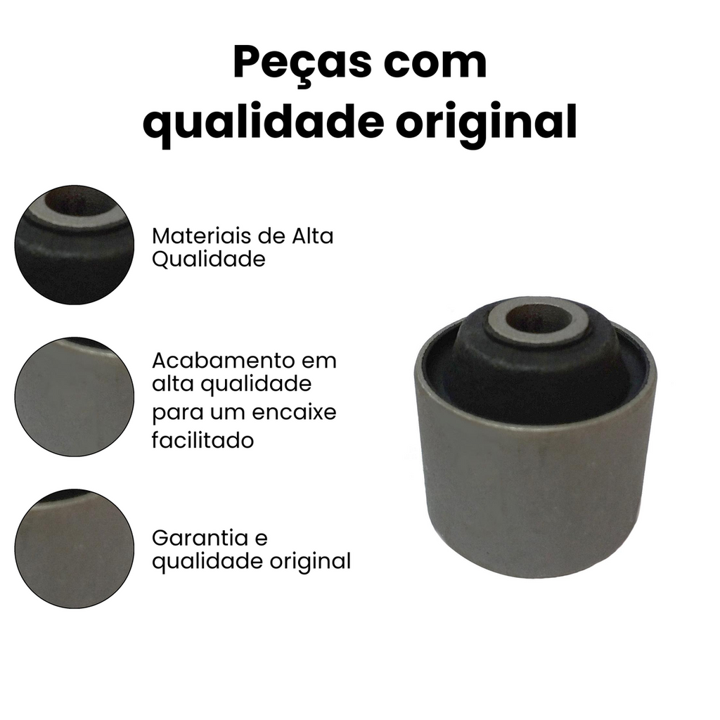 BUCHA BRAÇO TENSOR DIANTEIRO DIREITO/ESQUERDO CHEVROLET MB108 - Imagem 3