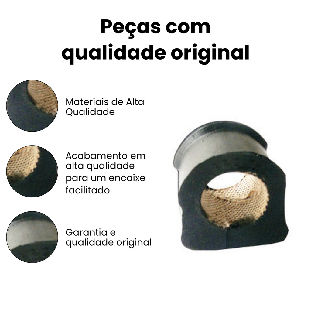 BUCHA DA BARRA ESTABILIZADORA DIANTEIRA LADO DIREITO E LADO ESQUERDO VOLKSWAGEN | AUDI | CHERY MB0386 - Imagem 3