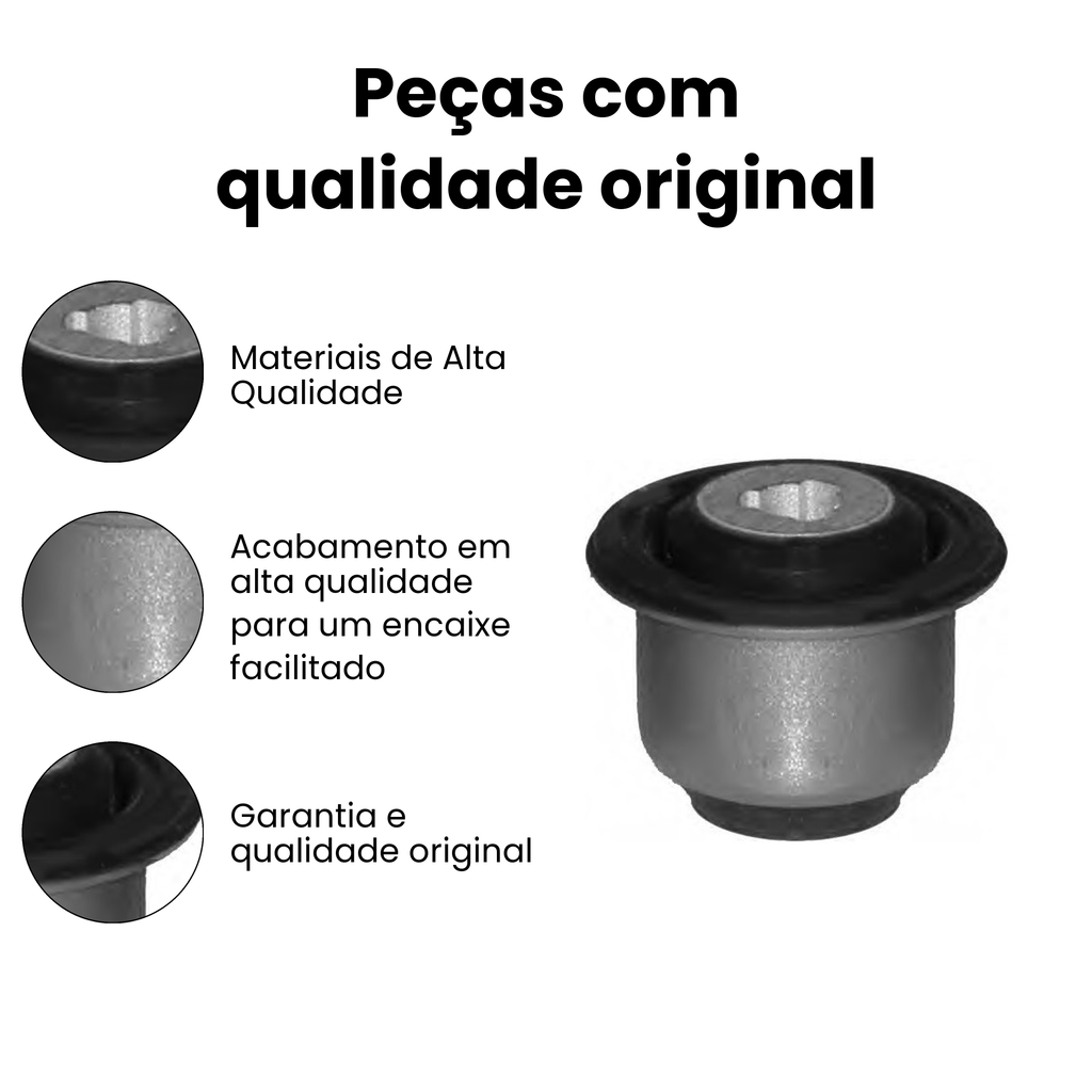 Bucha Bandeja Dianteira Direita Esquerda Renault Clio Kangoo - Imagem 3
