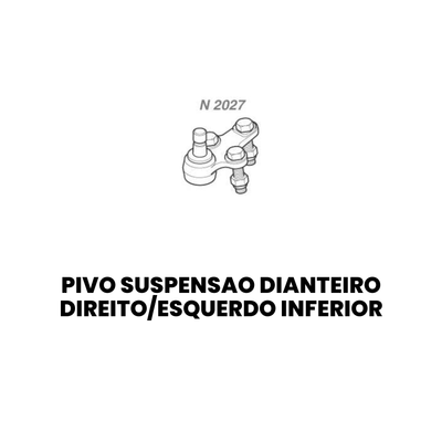 Pivo Suspensão Diant. Dir/Esq Inferior Ford Fiesta - Imagem 2