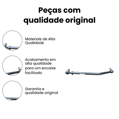 BARRA DE DIREÇÃO LATERAL DIANTEIRA DIREITO/ESQUERDO MERCEDES BENZ N-5052 - Imagem 3