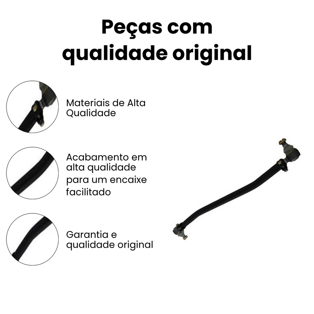 BARRA DE DIREÇÃO LATERAL DIANTEIRO DIREITO/ESQUERDO MERCEDES BENZ N-5213 - Imagem 3