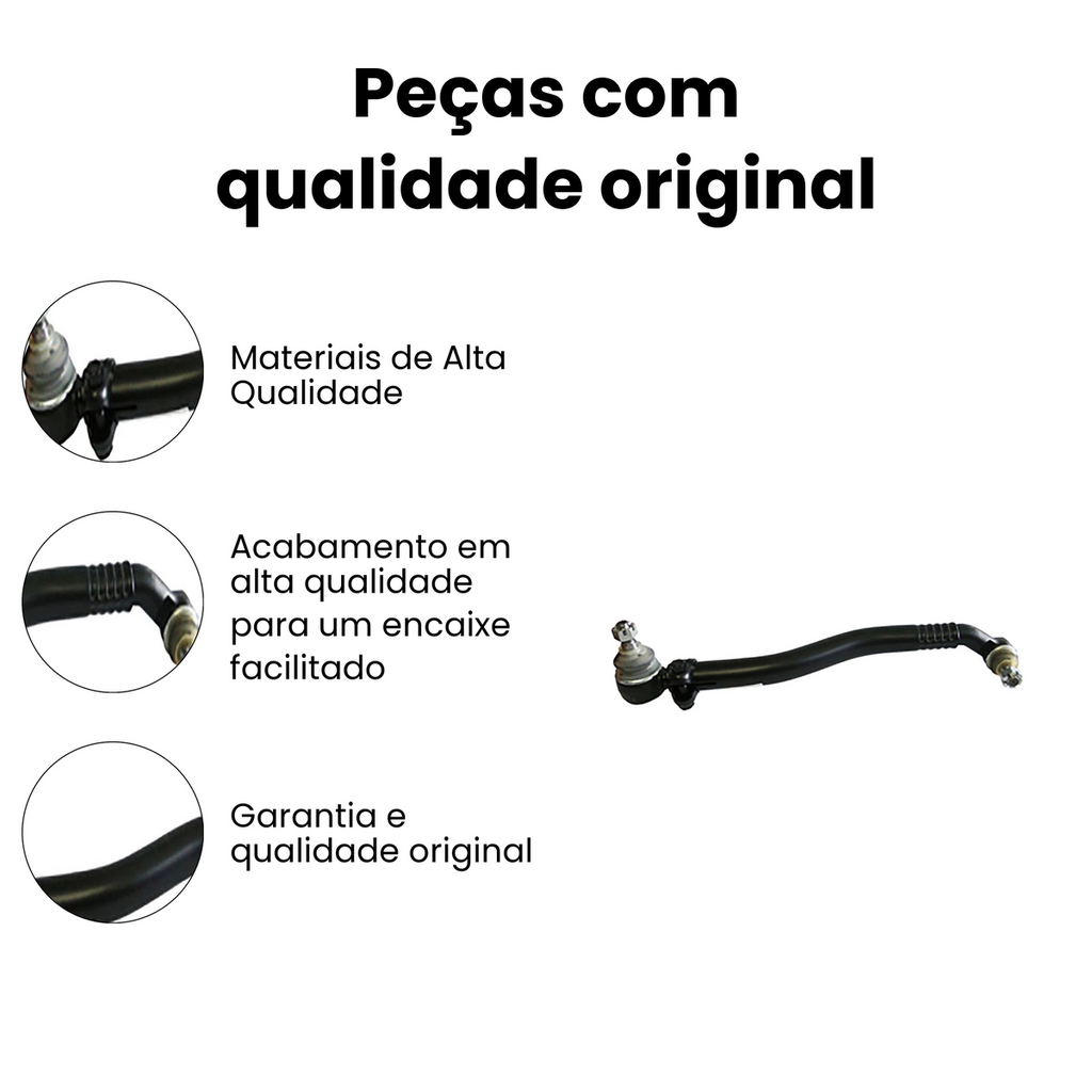BARRA DE DIREÇÃO LATERAL DIANTEIRA DIREITA/ESQUERDA MERCEDES BENZ N-5220 - Imagem 3
