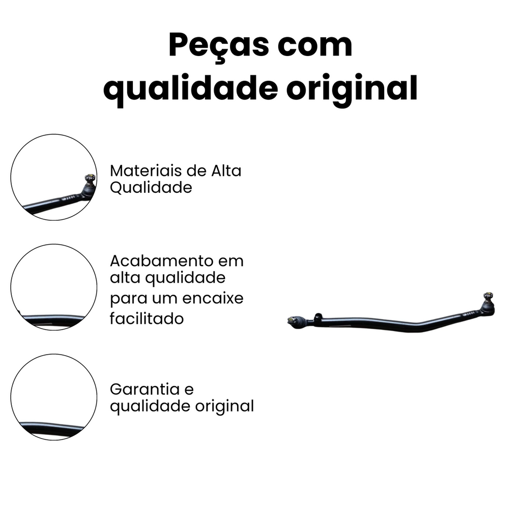 BARRA DE DIREÇÃO LATERAL DIANTEIRO DIREITO E ESQUERDO MERCEDES BENZ N-5228 - Imagem 3