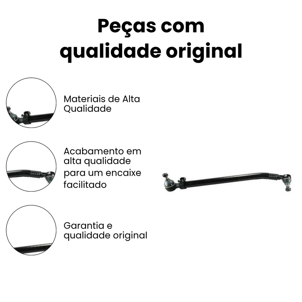 BARRA DE DIREÇÃO LATERAL DIANTEIRA DIREITO/ESQUERDO MERCEDES BENZ N-561 - Imagem 3