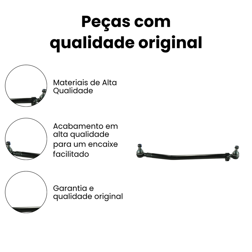 BARRA DIRECAO LATERAL DIANTEIRO/TRASEIRO DIREITO/ESQUERDO MERCEDES BENZ N-581 - Imagem 3