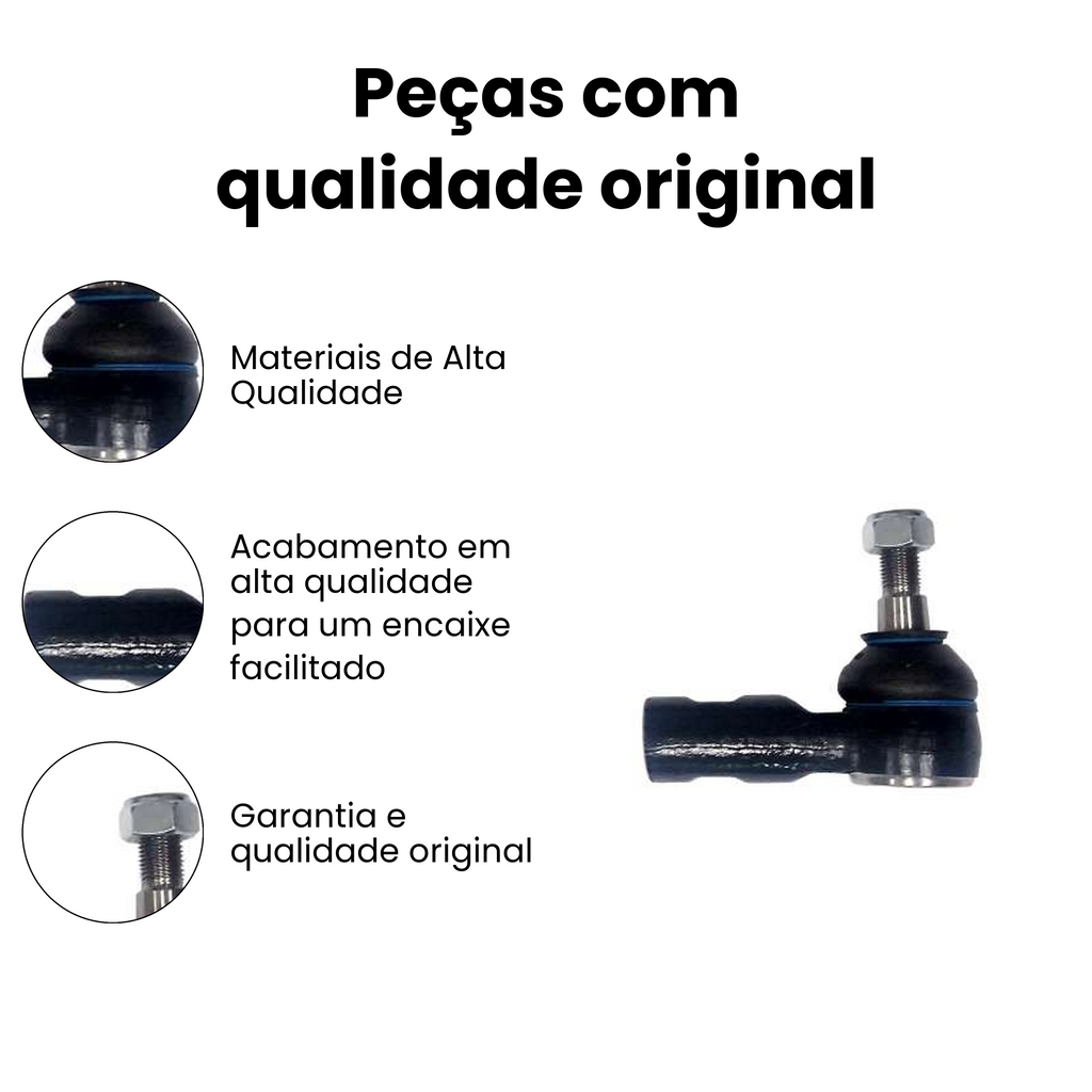 Terminal Barra Tensora Dianteiro Direito ou Esquerdo Fiat - Imagem 3