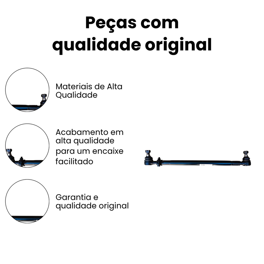 BARRA DE DIREÇÃO LATERAL DIANTEIRA VOLKSWAGEN | FORD N-723 - Imagem 3