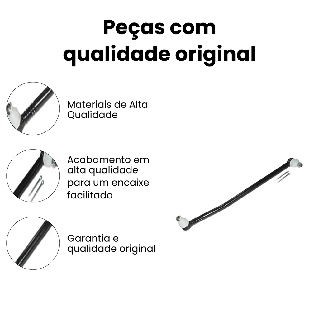 BARRA DE DIREÇÃO LATERAL DIANTEIRA DIREITO/ESQUERDO VOLKSWAGEN N-778 - Imagem 3