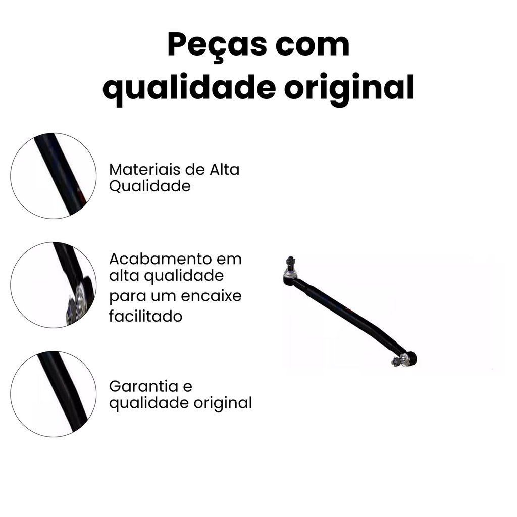 BARRA DE DIREÇÃO LATERAL DIANTEIRA DIREITO/ESQUERDO VOLKSWAGEN N-779 - Imagem 3