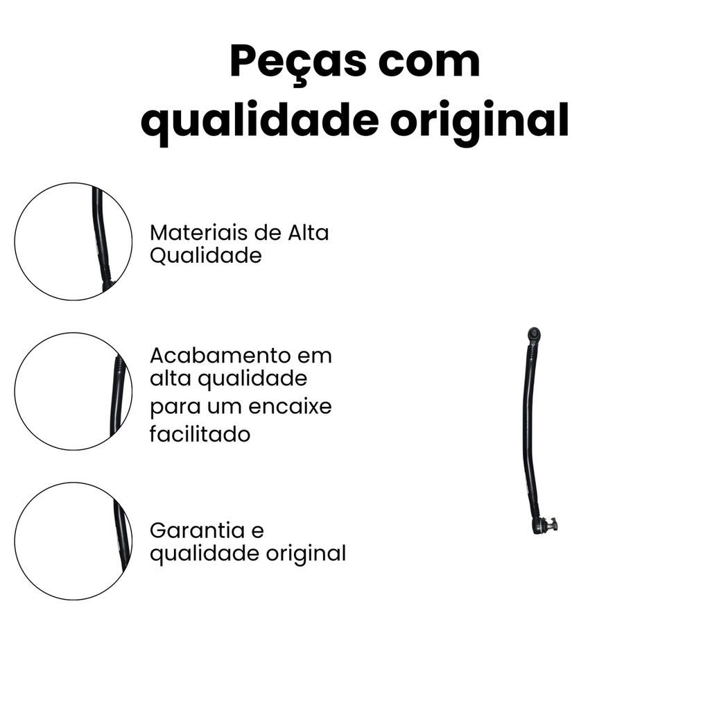 BARRA DIREÇÃO LATERAL DIANTEIRO DIREITO E ESQUERDO VOLKSWAGEN N-795 - Imagem 3