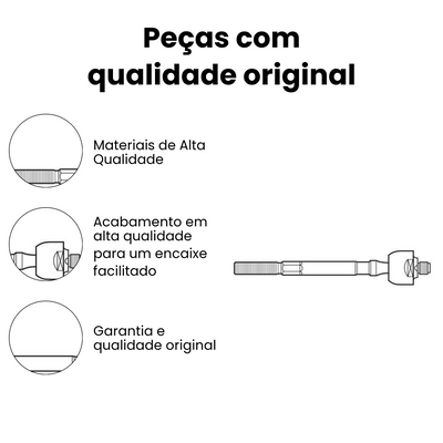 Terminal Axial Direito Esquerdo Fiat Siena Palio - Imagem 3