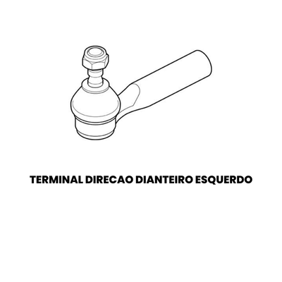 Terminal Direção Dianteiro Esquerdo Fiat Punto Linea - Imagem 2
