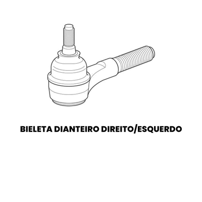 Terminal Direção Dianteiro Esquerdo Citroen Peugeot - Imagem 2
