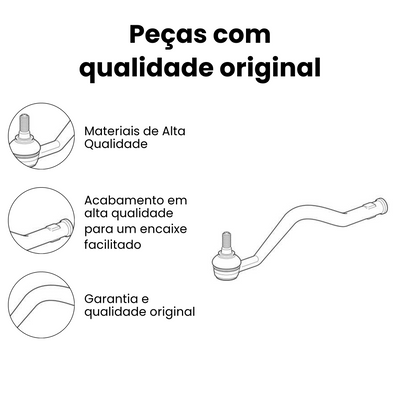 Terminal de Direção Dianteiro Esquerdo Logan - Imagem 3