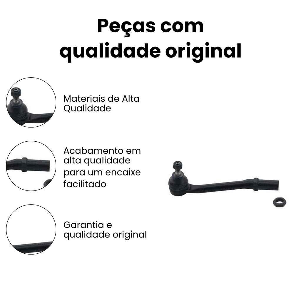 Terminal Direção Dianteiro Esquerdo Peugeot 208 C3 - Imagem 3