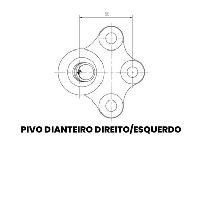 Pivo Dianteiro Direito/Esquerdo Citroen C3 Peugeot 208 - Imagem 2