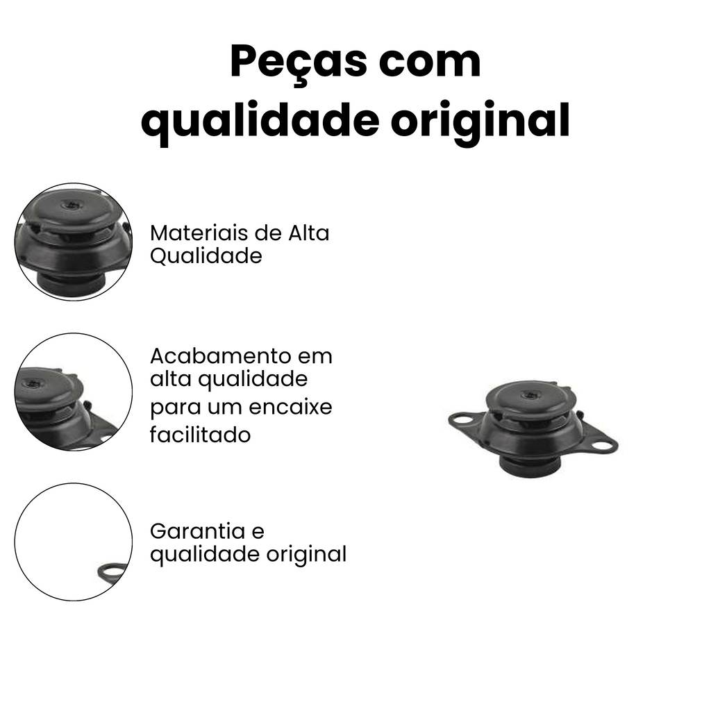 Coxim Motor Traseiro Inferior Palio Strada Original Fiat - Imagem 3