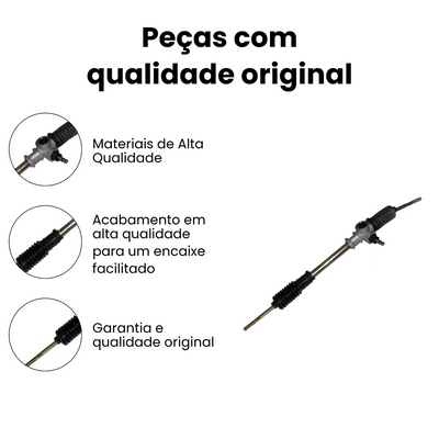 Caixa Direção Mecânica com Axial Fiat Uno 1984-2091 Fiorino - Imagem 2