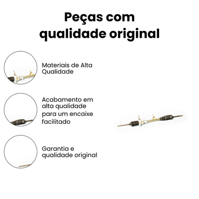 Caixa Direção Mecânica com Axial Fiat Uno 1993-1996 2013 Fio - Imagem 2