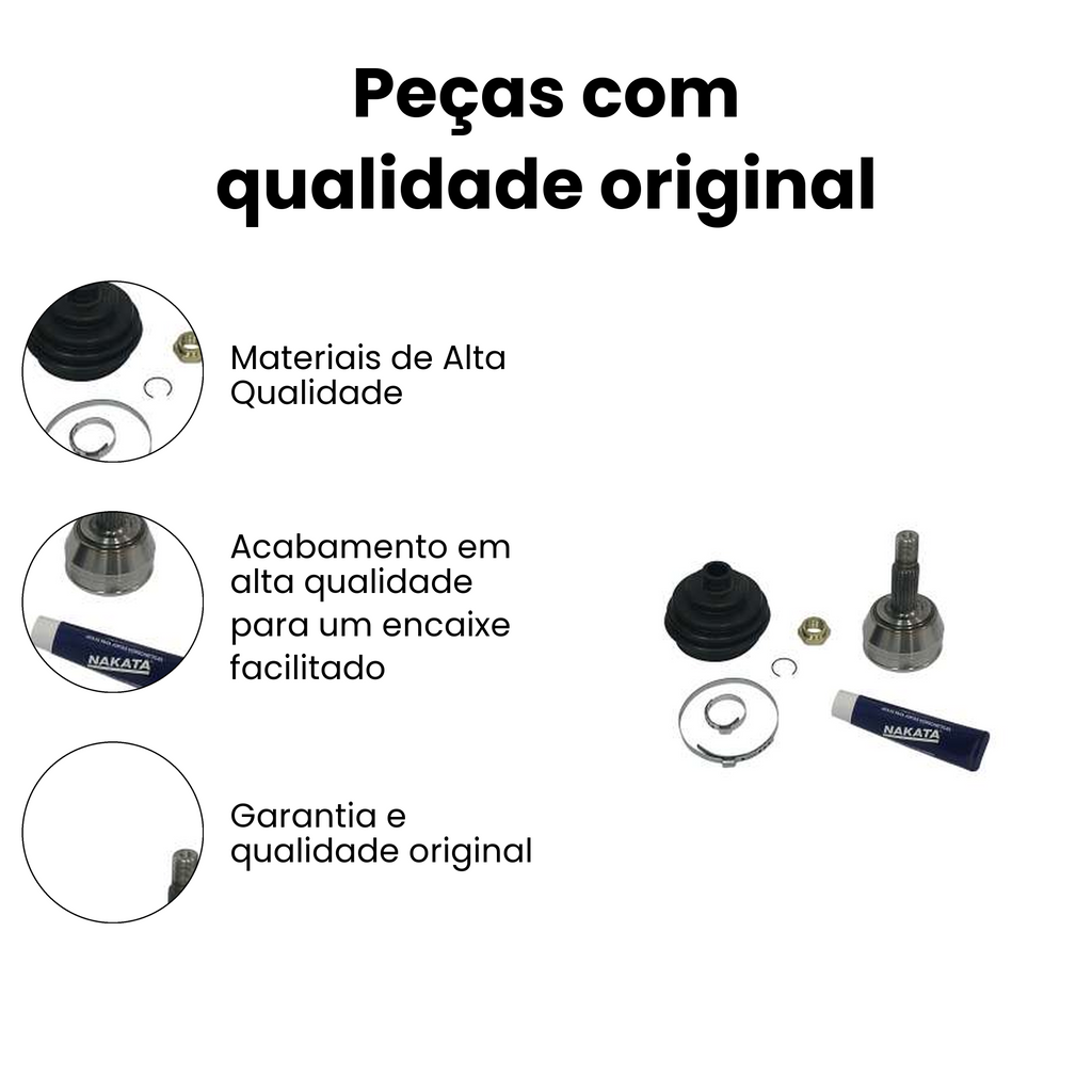 Junta Homocinética Roda Gol 2005-2014 Direito/Esquerdo - Imagem 3