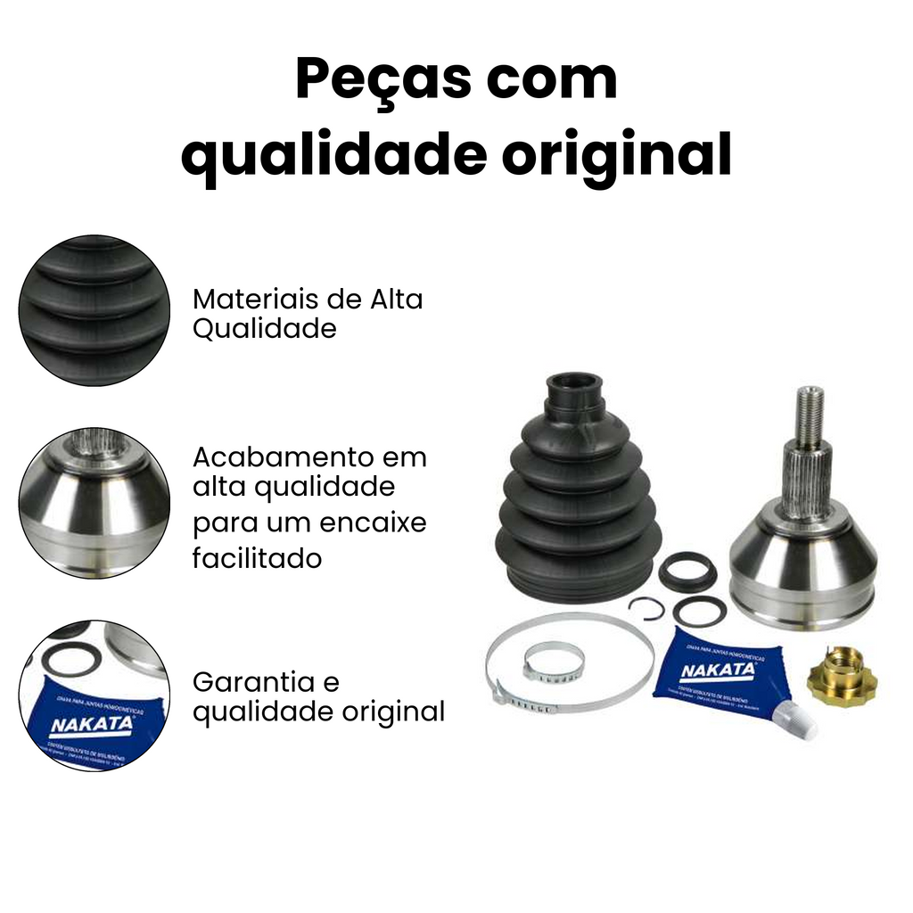 Junta Homocinética Fixa Dianteira de Roda Volkswagen Polo - Imagem 3