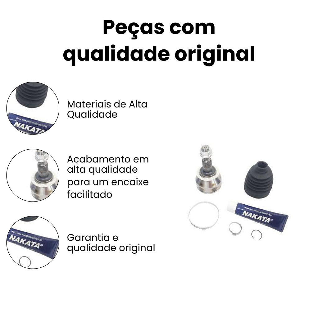 Junta Homocinética Fixa Dir/Esq VW Virtus Polo Original - Imagem 3