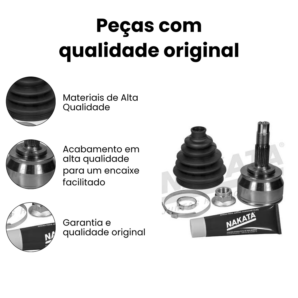 Junta Homocinética Fixa Dianteira da Roda Fiat Uno - Imagem 3
