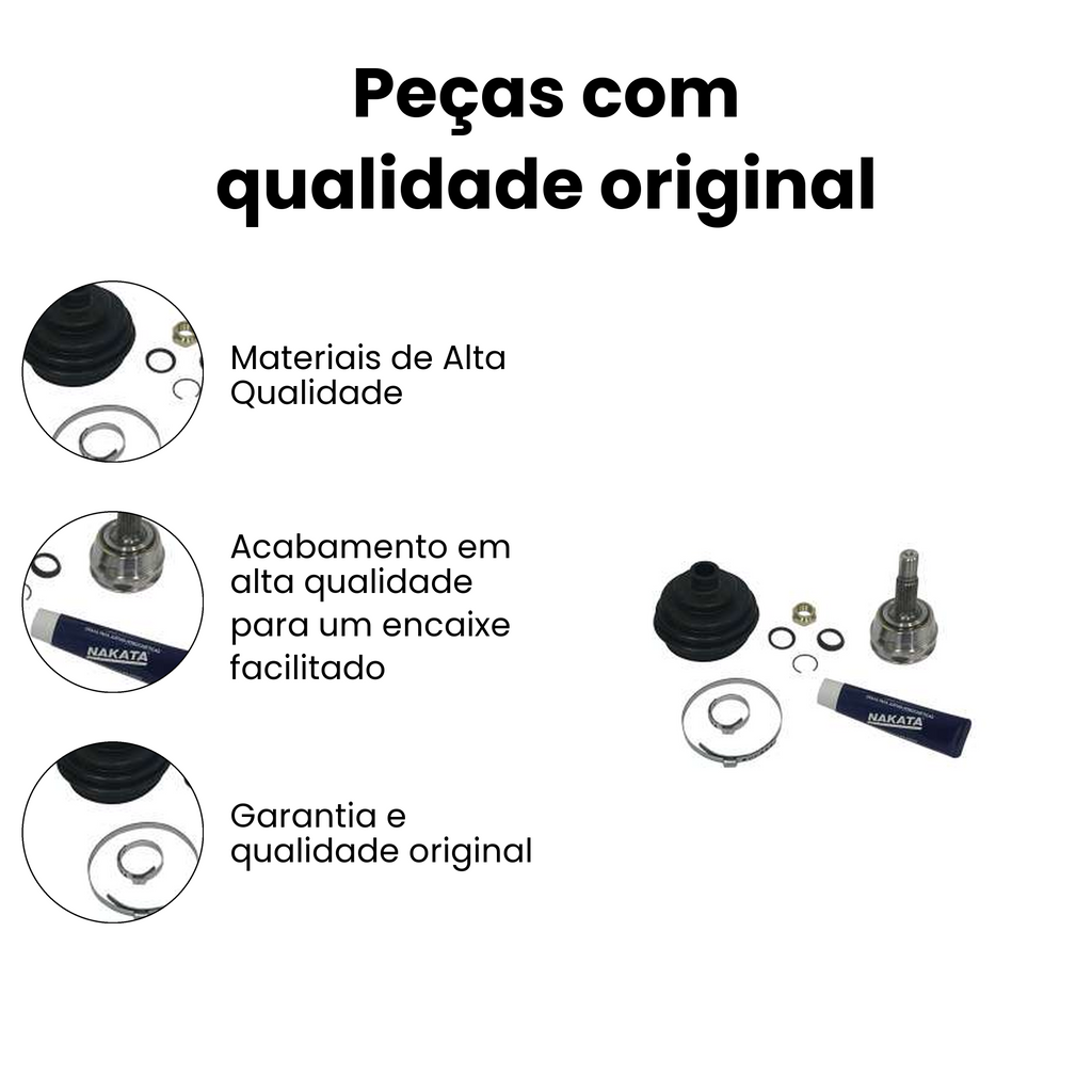 Junta Homocinética Roda Direito Esquerdo VW Parati - Imagem 3