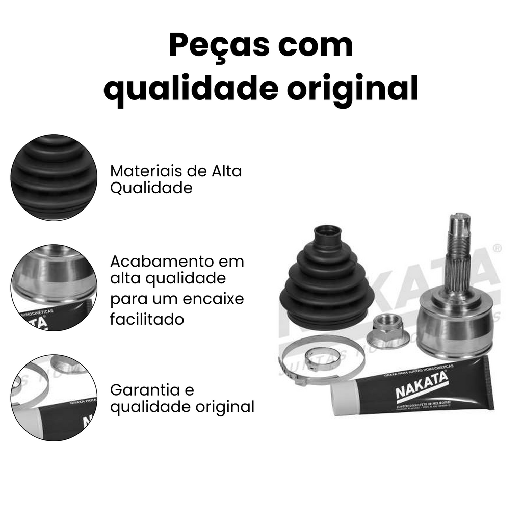 Junta Homocinética Fixa Dianteira Roda Fiat Uno - Imagem 3
