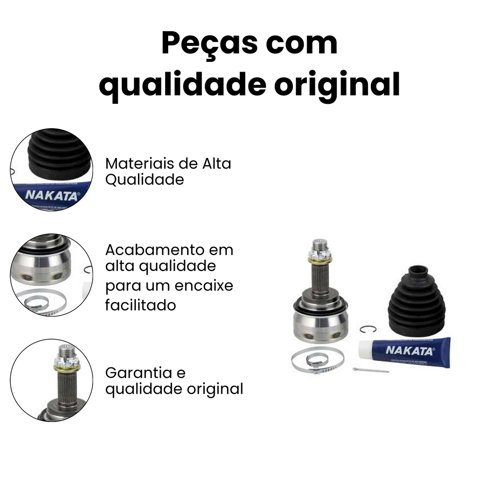 Junta Fixa Roda Direito Esquerdo Toyota Hilux Nakata - Imagem 3