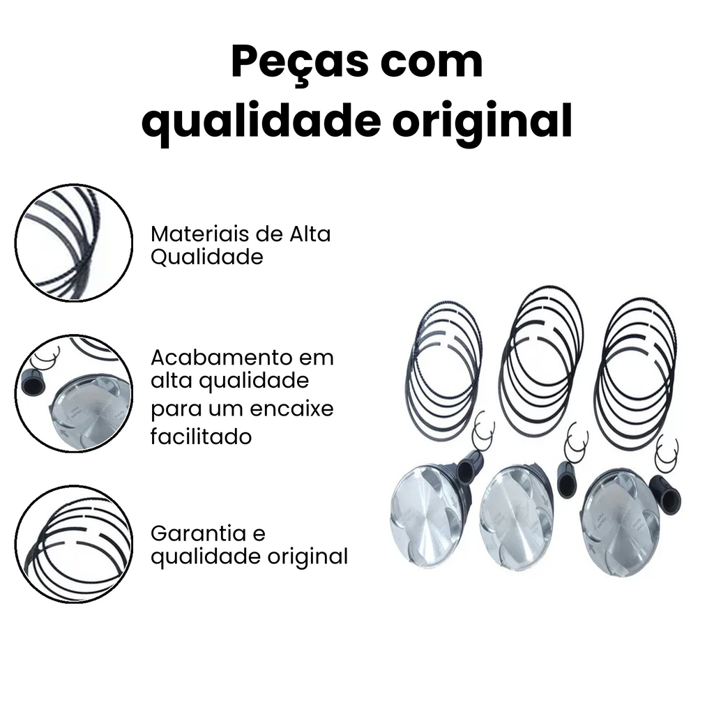 Pistão com Anel STD GM Onix/Tracker 19/20 - Imagem 3
