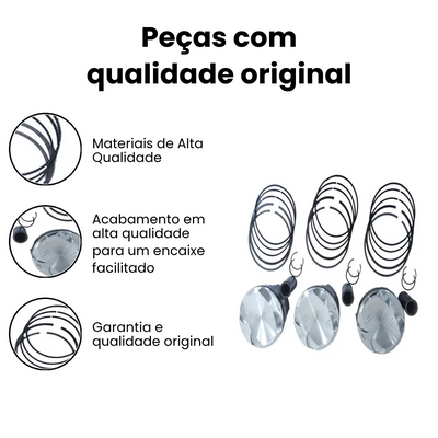 Pistão com Anel STD GM Onix/Tracker 19/20 - Imagem 3