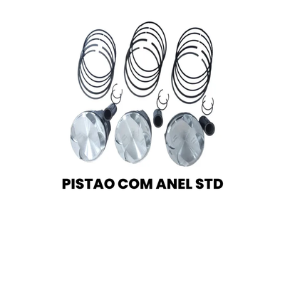 Pistão com Anel STD GM Onix/Tracker 19/20 - Imagem 2