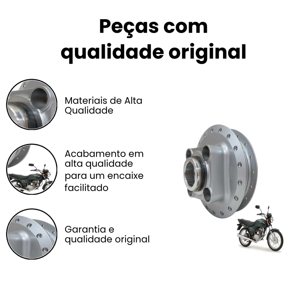 Cubo Roda Traseiro CG/Titan 125 2000 a 2008 - Cobreq - Imagem 3