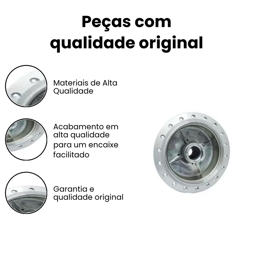 Cubo Roda Dianteiro Bros 125 ES/ESD CG 125KS/Titan - Imagem 3