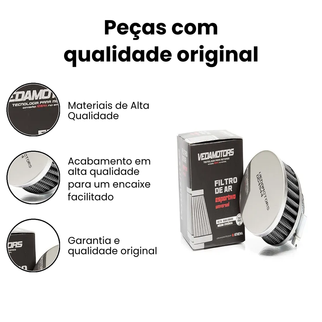 Filtro de Ar Alto Desempenho Honda Biz 125/C 100 - - Imagem 3