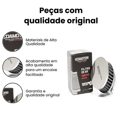Filtro de Ar Alto Desempenho Honda Biz 125/C 100 - - Imagem 3