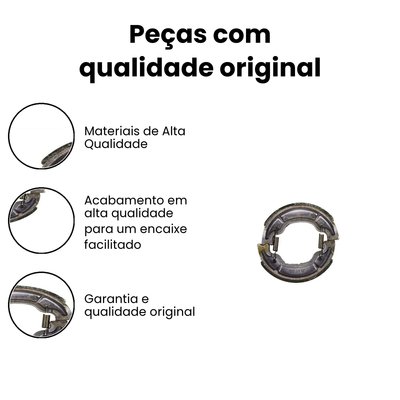 Patins Freio Traseiro YBR125/XTZ125/Crosser150 - Cobreq - Imagem 3