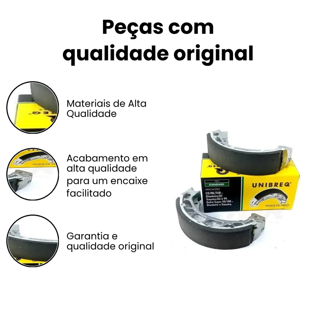 Patins Freio Diant/Tras CG/ML/Tur 82-99 - Cobreq - Imagem 3