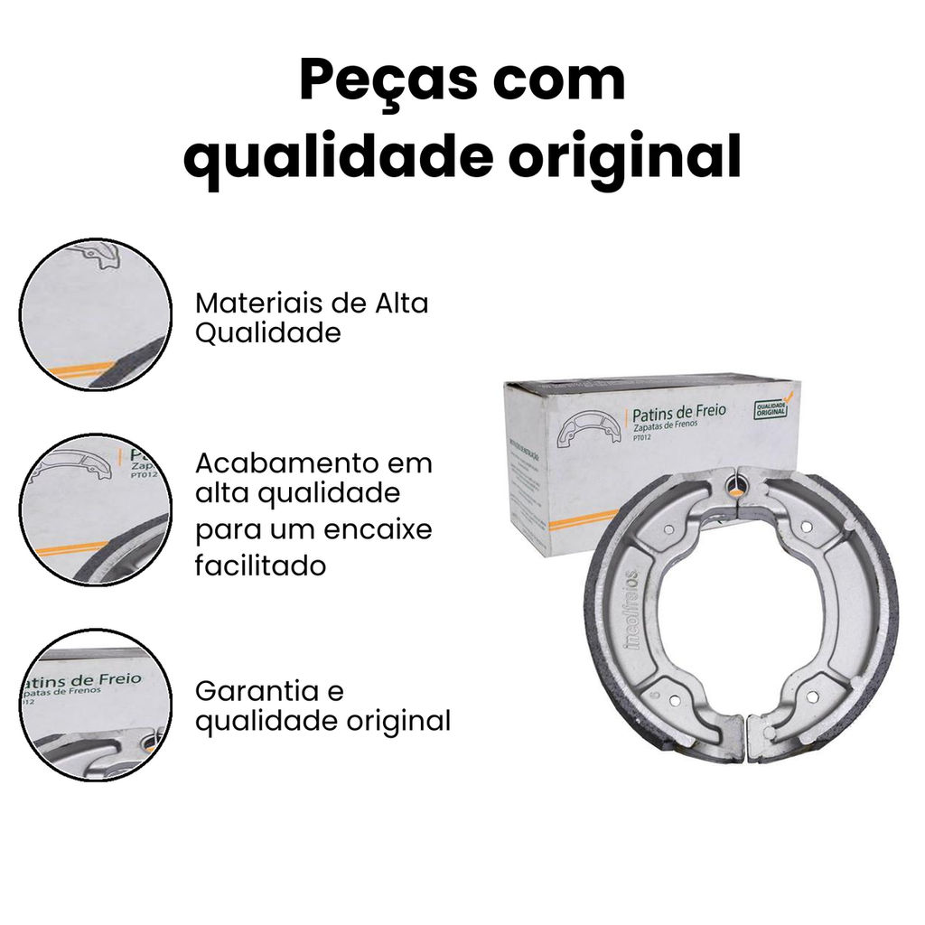 Patins Freio Traseiro Crosser 150/YBR 125 Factor - YBR - Imagem 3