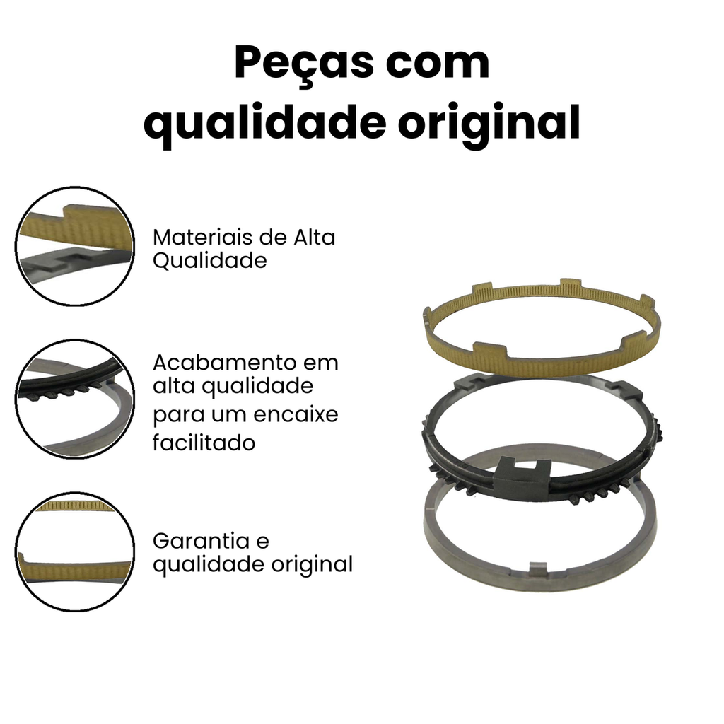 Kit Anéis Sincronizador 3ª/4ª G60/G85 Atrn/Atego - Imagem 3