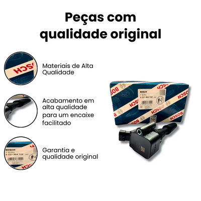 BOBINA DE IGNIÇÃO BOSCH UNO UNO (0 221 504 722) - Imagem 3