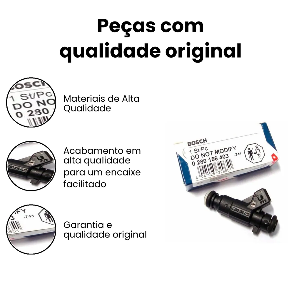Bico Injetor Bosch 0 280 156 403 Saveiro Golf - Imagem 3