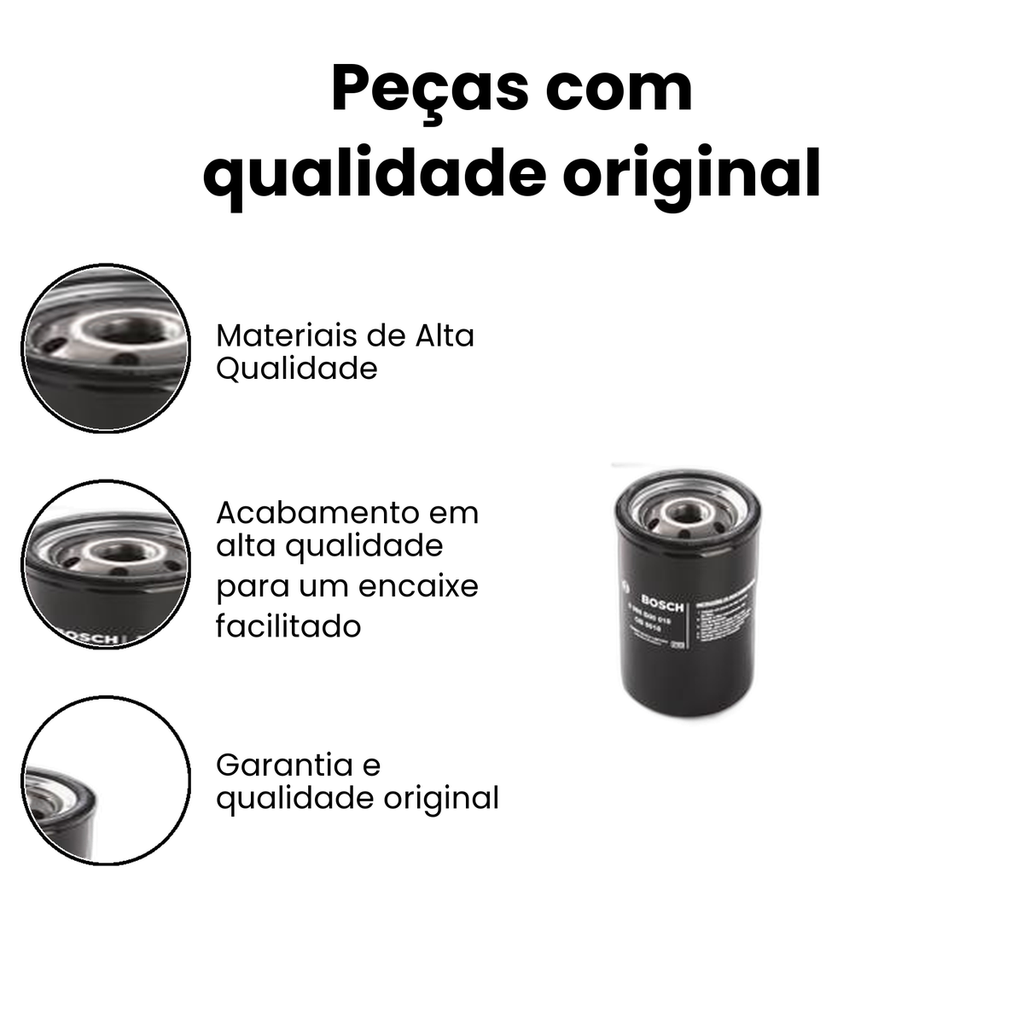 Filtro de Óleo BOSCH - Parati Polo (0 986 B00 018) - Imagem 3