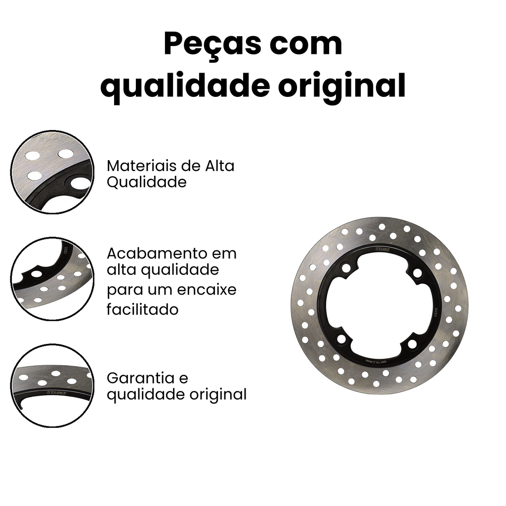 Disco Freio Traseiro NX Falcon 400 Cargo 2000-2006 - Imagem 3