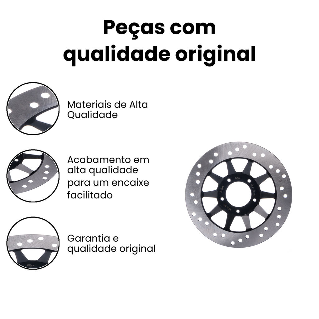 Disco Freio Diant. Bros 150 ESD (GP7) - NXR - Imagem 3