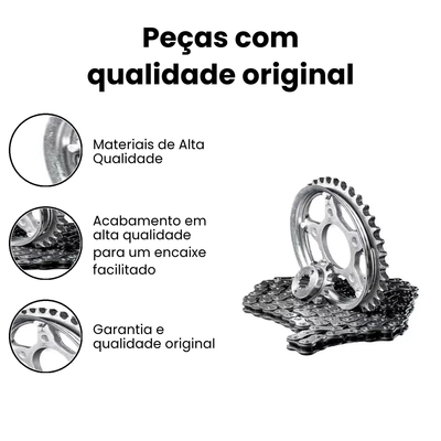 Kit Relação Bros 160/XRE 190 (428HX128L) LAQUILA - Imagem 3