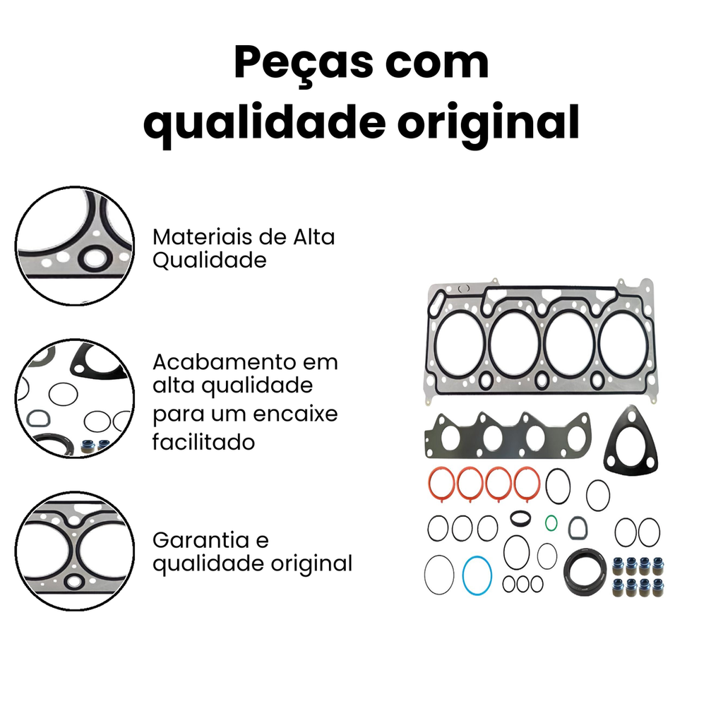 Jogo Junta Motor com Retentor Gol Fox - Bastos - Imagem 3